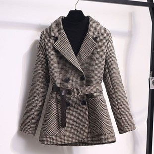 Winter Checkered Jacket Autumn Korean Suit and 2021 Women