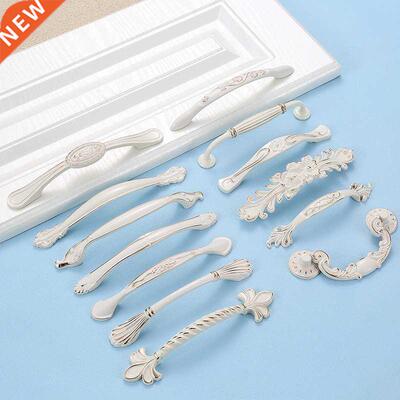 Ivory White Handle European Wardrobe Door Handle Modern Simp
