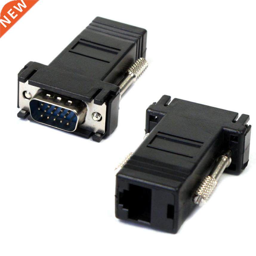 VGA Extender Male To Lan Cat5 Cat5e RJ45 Ethernet Female Ada