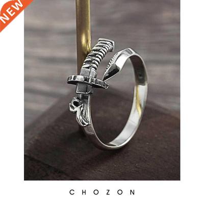 Vintage Samurai Sword Ring Design S925 Sterling Silver Perso