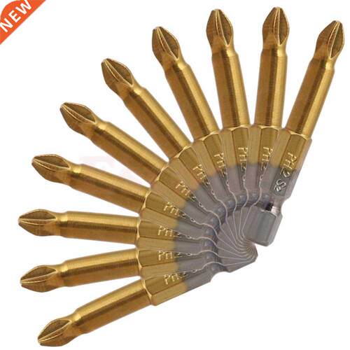 10x Anti Slip Bits Single Side Hex Shank PH2 50mm Y22