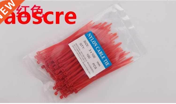 Red Nylon tie belt 3X100 color environmental protection plas