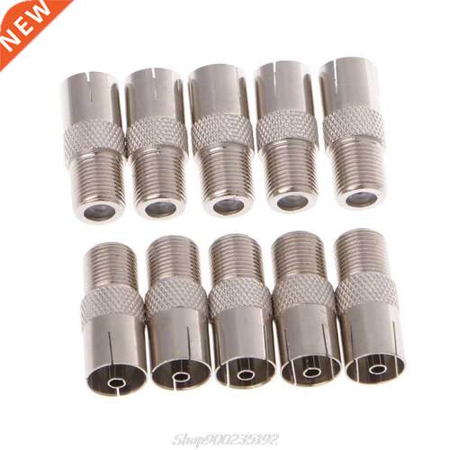 10 Pcs F Type Female Jack To TV PAL Female Jack RF Coaxial A