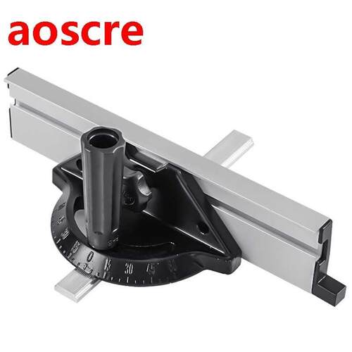 Angle Miter Gauge Table Saw push handle Aluminium Fence Wood