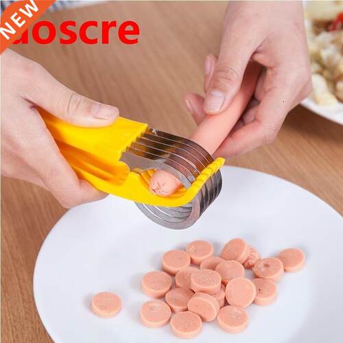 Stainless Steel Banana Sausage Fruit Vegetable Cutter Slicin