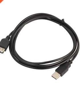 USB Male To Female Extension Cable Black Copper 0.6m1.8musb2