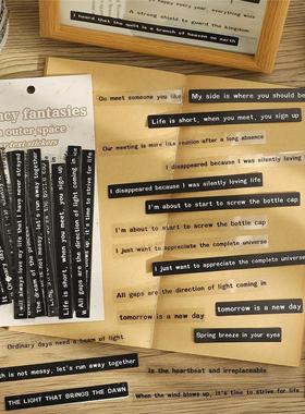 40pcs/lot Retro English Phrases Quote Stickers Label Junk Jo