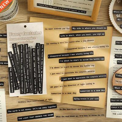 40pcs/lot Retro English Phrases Quote Stickers Label Junk Jo