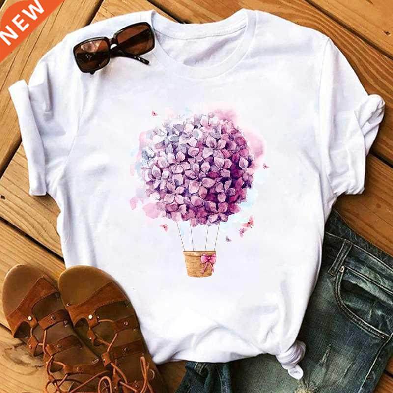 T Shirt For Women 2021 Printed Casual Harajuku Tee Shirts Su