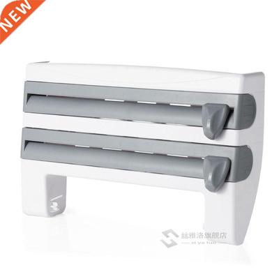 Kitchen Roll Dispenser Cling Film Tin F Towel Holder Rack Wa