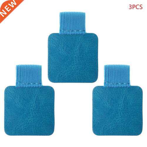 3pcs Square Self-adhesive Leather Pen Clip Pencil Elastic Lo
