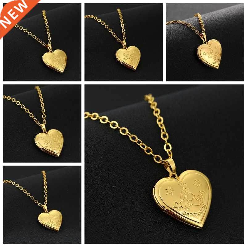 Twelve Constellations Locket Pendants For Women Men Openabl