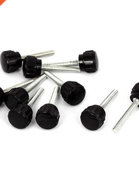10 Pieces Knurled Head Clamps Knob Jig M4x25mm Male Thread B