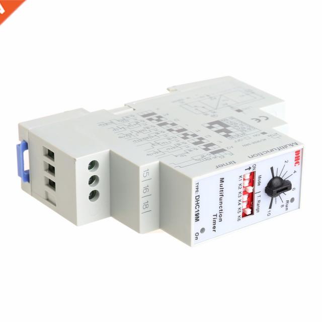 1Pc AC/DC 24-240V DHC19-M Multifunction Timer Time Relay Con