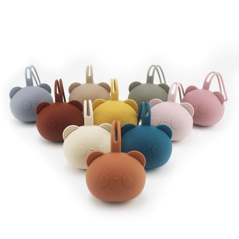1pc Portale ay Silicone Pacifier Holder Case Food Grade S