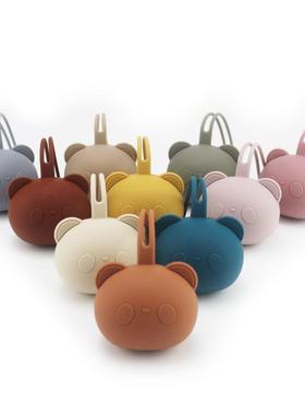 1pc Portale ay Silicone Pacifier Holder Case Food Grade S
