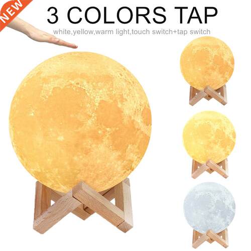 Moon Lamp Night Light 3D Print Moonlight Timeable LED Dimmab