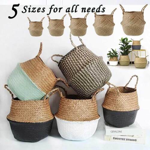 Handmade Woven Storage asket Folding Clthoes Laundry asket