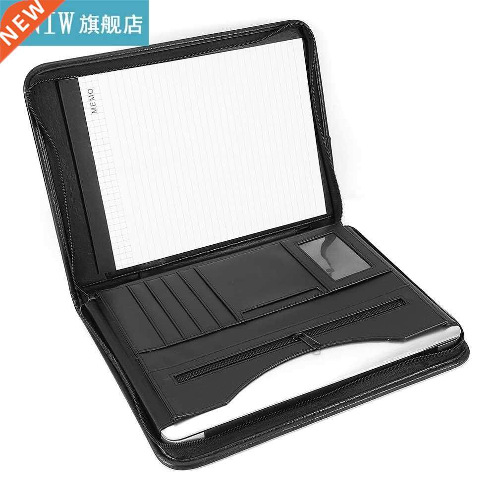 A4 Zipped Portfolio Business Conference Folder Organiser Cas