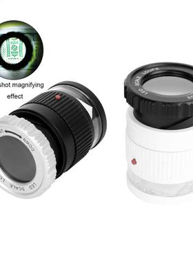 0X Magnification Magnifier Jewelry Loupe with  LED  UV Li