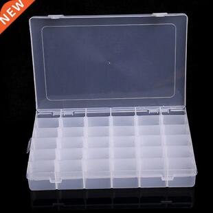6 Slots Plastic Jewelry Storage Box Compartment Adjustable