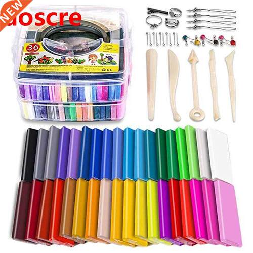 Polymer Clay Starter Kit 36 Colors Oven Bake Clay Baking Mod