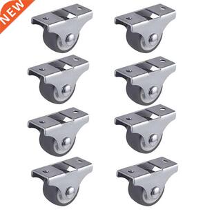 8PCS TPE Caster Wheels Duty Fixed Casters with Rigid Non-Swi