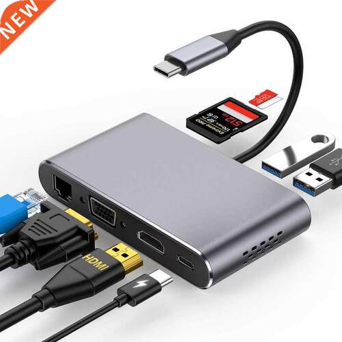 8 In 1 USB C Typec To HUB To RJ45 USB C HUB Type C To HDMI-c