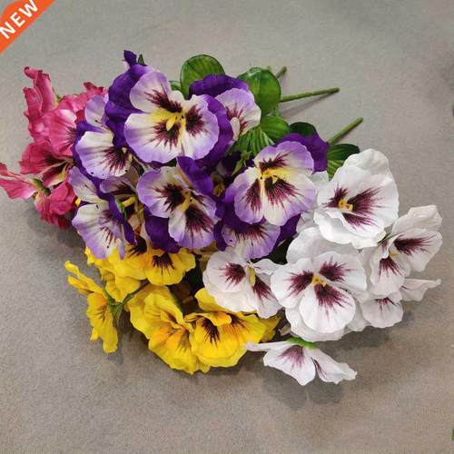 Htmeing artificial flowers 10 Inch Artificial Pansy Flowers