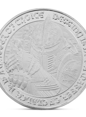 Medieval European Knight Commemorative Coin Silver Plated So