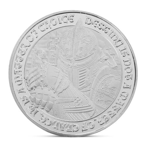 Medieval European Knight Commemorative Coin Silver Plated So