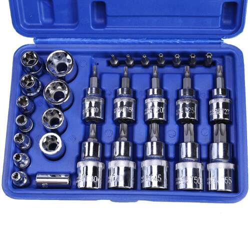 New 29Pcs/Box Torx Star Socket Screws Bit Set Male Female