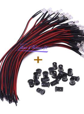 100pcs 3mm 5mm DC12V Red/Green/Blue/Pink/Yellow/RGB white UV
