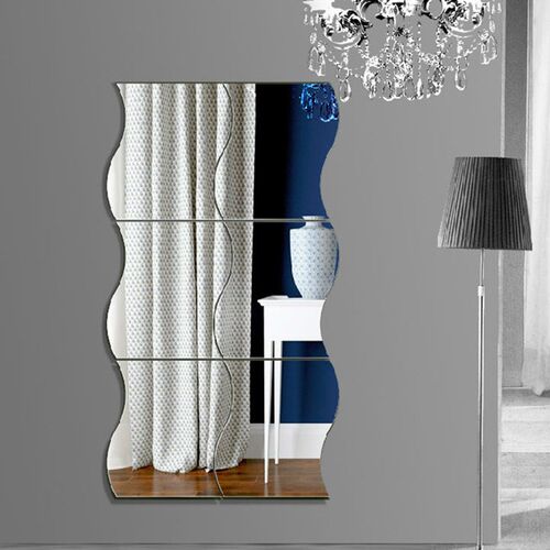 6pcs Ball Room Bathroom Home Decor Acrylic Wall Decor Mirror