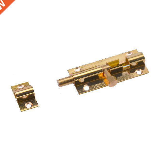 2.5 inch Long Door Copper Sliding Lock Latch Barrel Bolt Gol