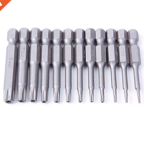 12Pcs 50mm 1/4inch Hex Torx Head Screw Driver Bits Magnetic