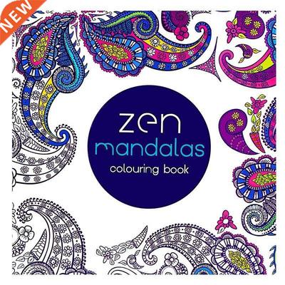 *24 Pages Mandala Flower  Coloring Book Painting Graffiti