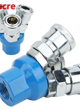 2Pcs 1.0MPa  Way Quick Coupler Round 10kg/cmG Male Thread S