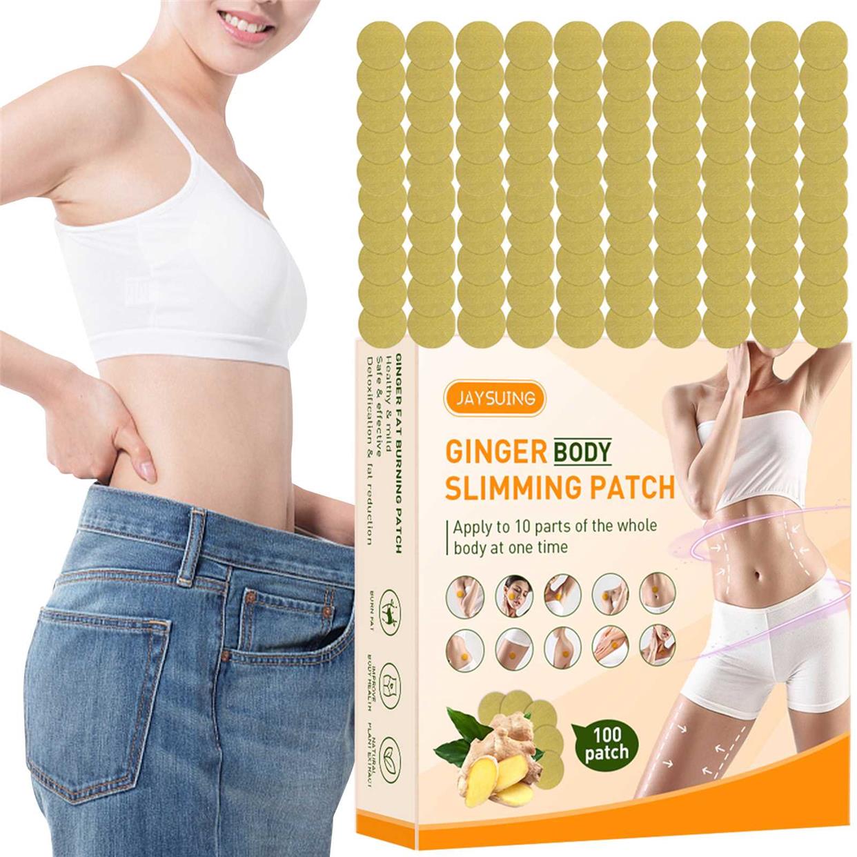 Ginger Patches For Weight Loss 100pcs Ginger Fat-Burning Pat