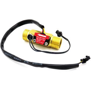 G1/2 Water Flow Sensor Hall Flowmeter with Temperature Detec
