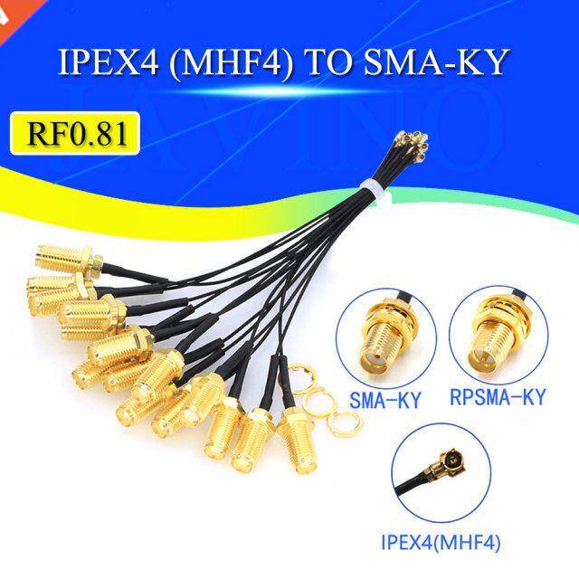 5Pcs SMA Connector Cable Female to IPEX4 IPX4 MHF4 to SMA Fe