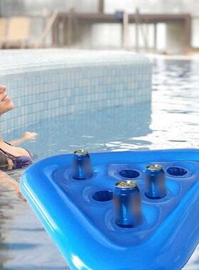 Inflatable Drink Holder PVC Floating Beverage Tray Cup Drink