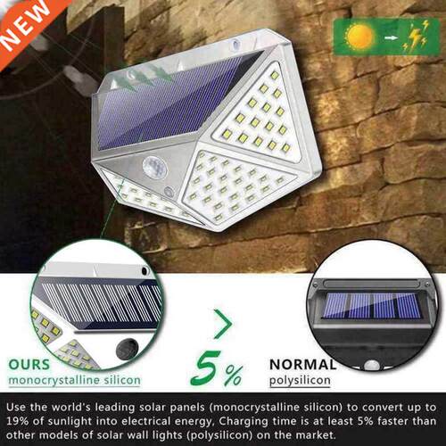100 LED Sar Light Outdoor Sar Wall Lamp PIR Motion Senso