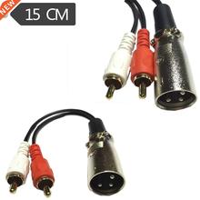 Red whited 2 RCA male to XLR Male audio speaker amp Y cable