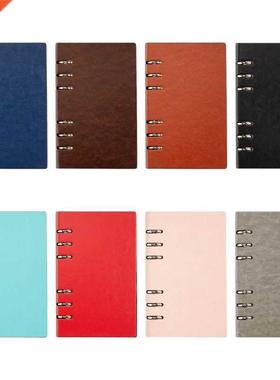 A6 Loose-leaf Notebook PU Leather Binder Cover Refill Notepa
