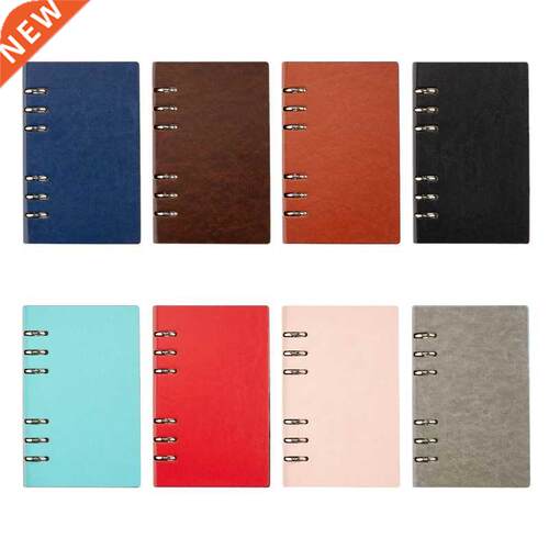 A6 Loose-leaf Notebook PU Leather Binder Cover Refill Notepa