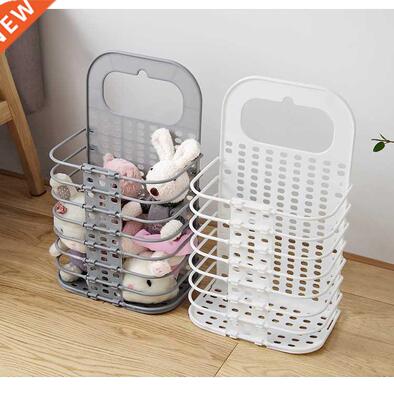 Folding sucker wall hanging hamper home PP storage basket ba