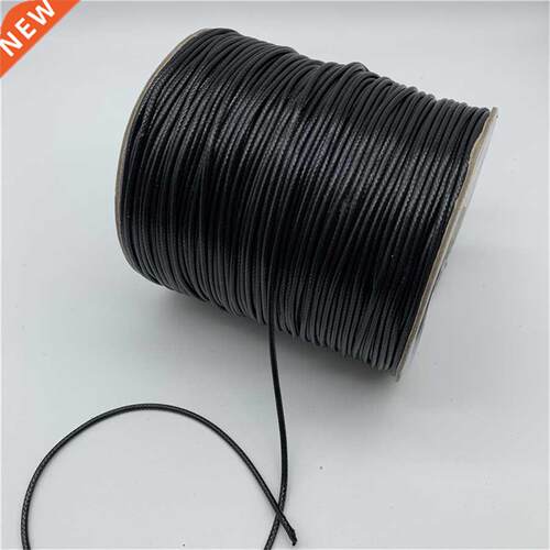 0.5mm 0.8mm 1mm 1.5mm 2mm Black Waxed Cotton Cord Waxed Thre