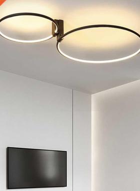 Scandinavian Design LED Round Ceiling Lamp White Black Gold