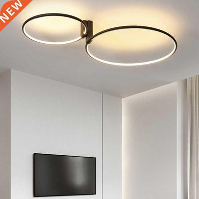 Scandinavian Design LED Round Ceiling Lamp White Black Gold